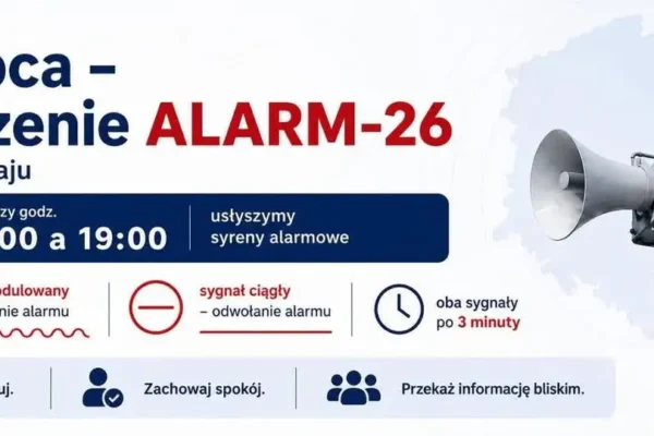Ćwiczenia ALARM-26: 21 lipca w całym kraju zawyją syreny