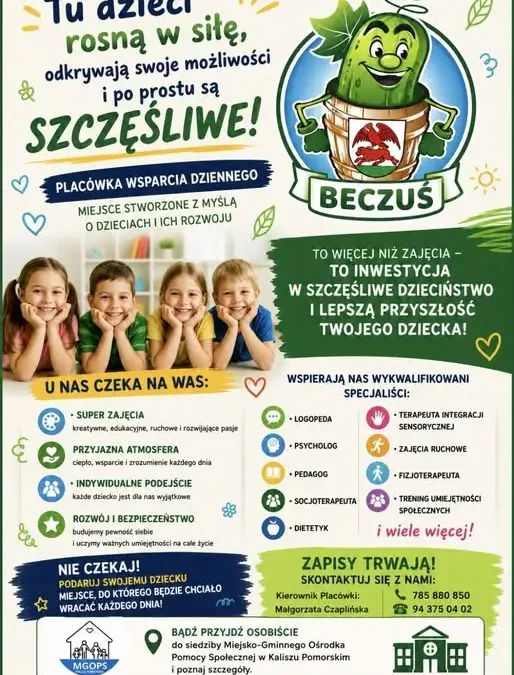 Placówka Wsparcia Dziennego zaprasza dzieci – miejsce pełne rozwoju i bezpieczeństwa