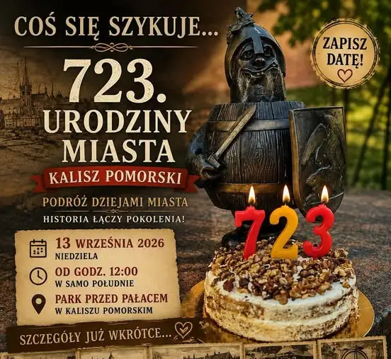 Kalisz Pomorski szykuje niezwykłą podróż w czasie na 723. urodziny miasta