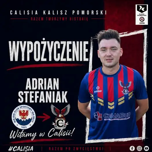 Adrian Stefaniak wzmacnia Calisię Kalisz Pomorski