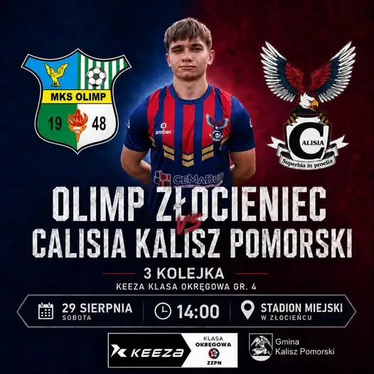 Derby powiatu w Złocieńcu: Olimp podejmuje Calisię Kalisz Pomorski