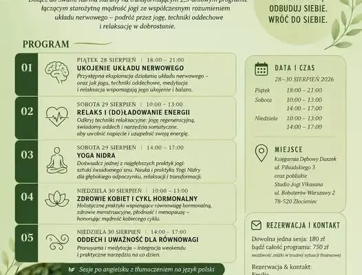 Księgarnia Dębowy Duszek zaprasza na wydarzenie o rezyliencji pod patronatem burmistrza Złocieńca