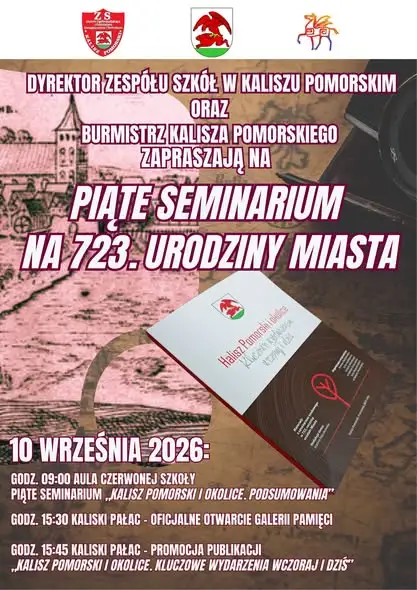 Kalisz Pomorski świętuje 723. urodziny miasta – podróż w czasie już 13 września