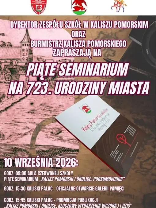 Kalisz Pomorski: seminarium, Galeria Pamięci i promocja publikacji już w piątek