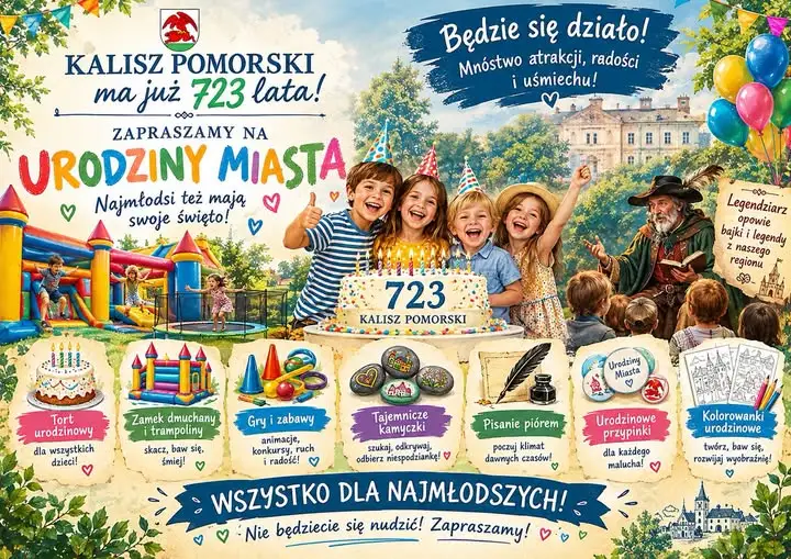 Urodziny Kalisza Pomorskiego dla najmłodszych – 723 lata miasta