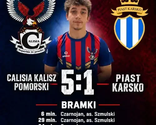 Calisia Kalisz Pomorski wygrywa z Piastem Karsko. Trzy punkty zostają na Suchowskiej