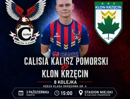 Kalisz Pomorski: domowy mecz z Klonem Krzęcin w 8. kolejce KEEZA Klasy Okręgowej