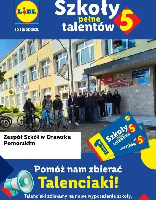 Talenciaki dla Zespołu Szkół w Drawsku Pomorskim — akcja trwa do 15 listopada