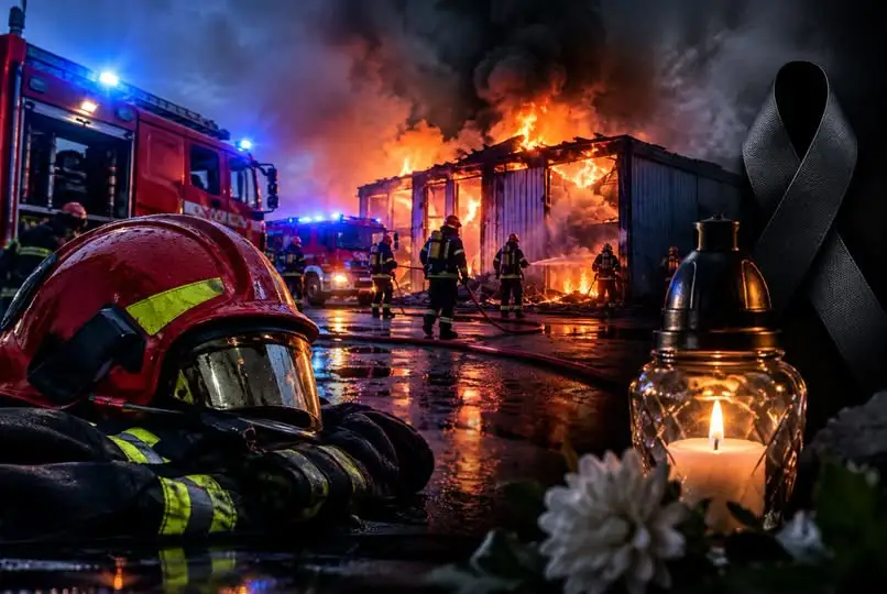 Tragedia w Nisku: dwóch strażaków zginęło podczas gaszenia pożaru magazynu