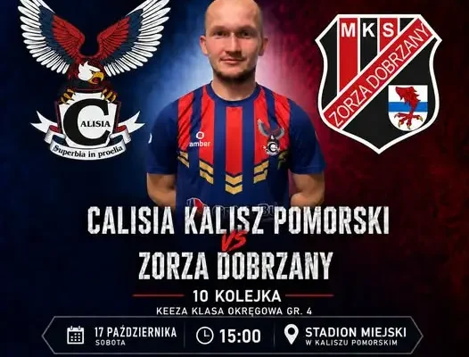 Calisia Kalisz Pomorski zagra dziś z Zorzą Dobrzany w 10. kolejce KEEZA Klasy Okręgowej