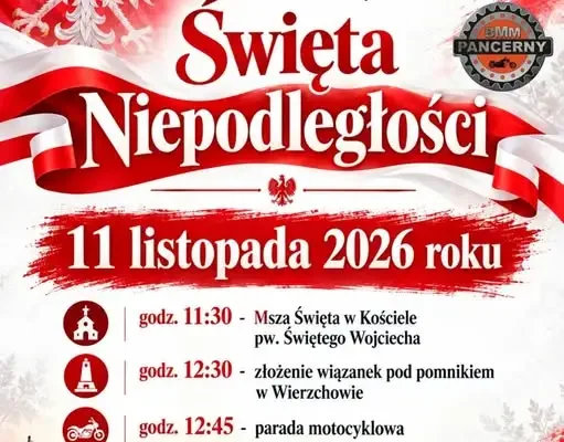 Wierzchowo zaprasza na obchody 107. rocznicy odzyskania niepodległości